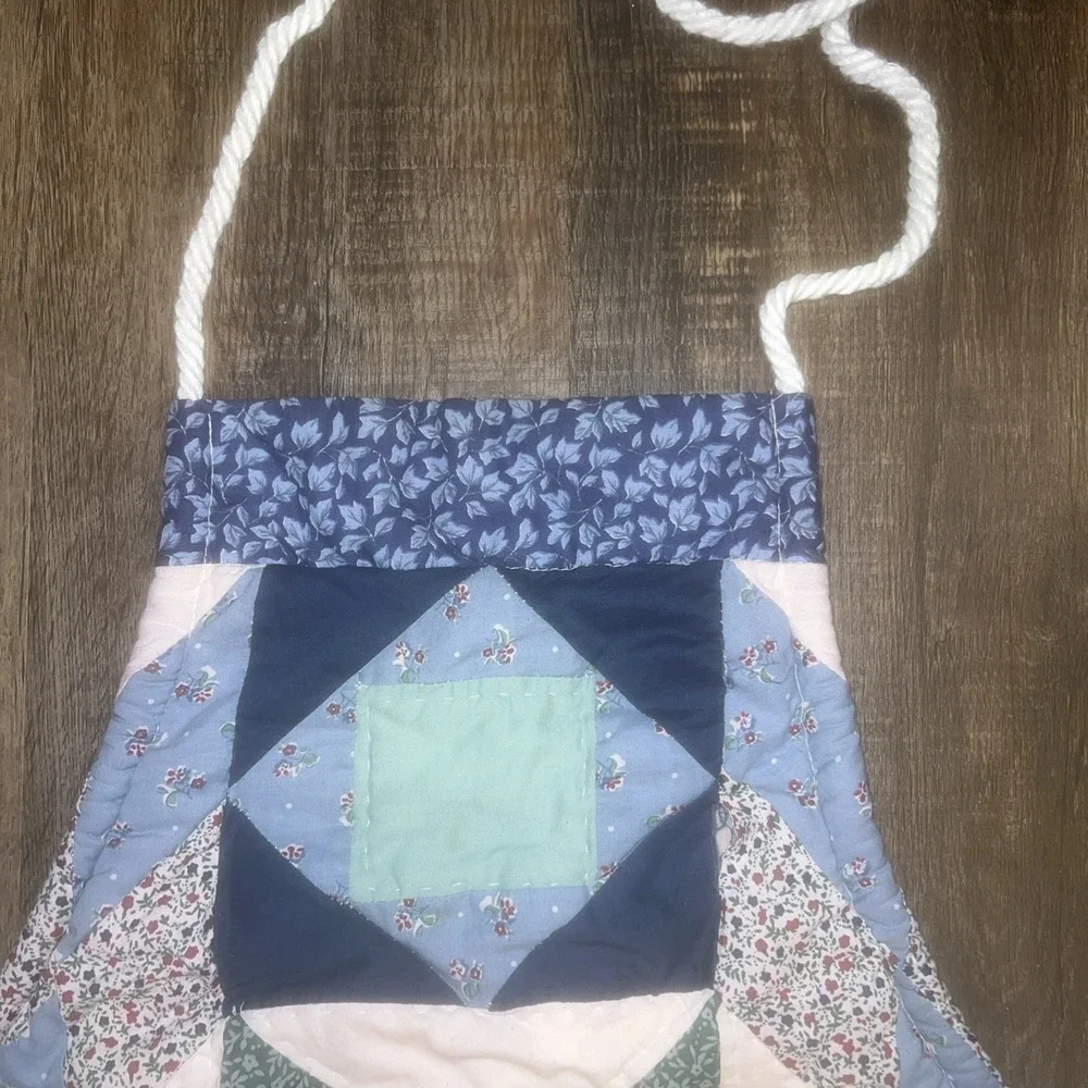 Quilted Kitchen Apron Blue Color Adult